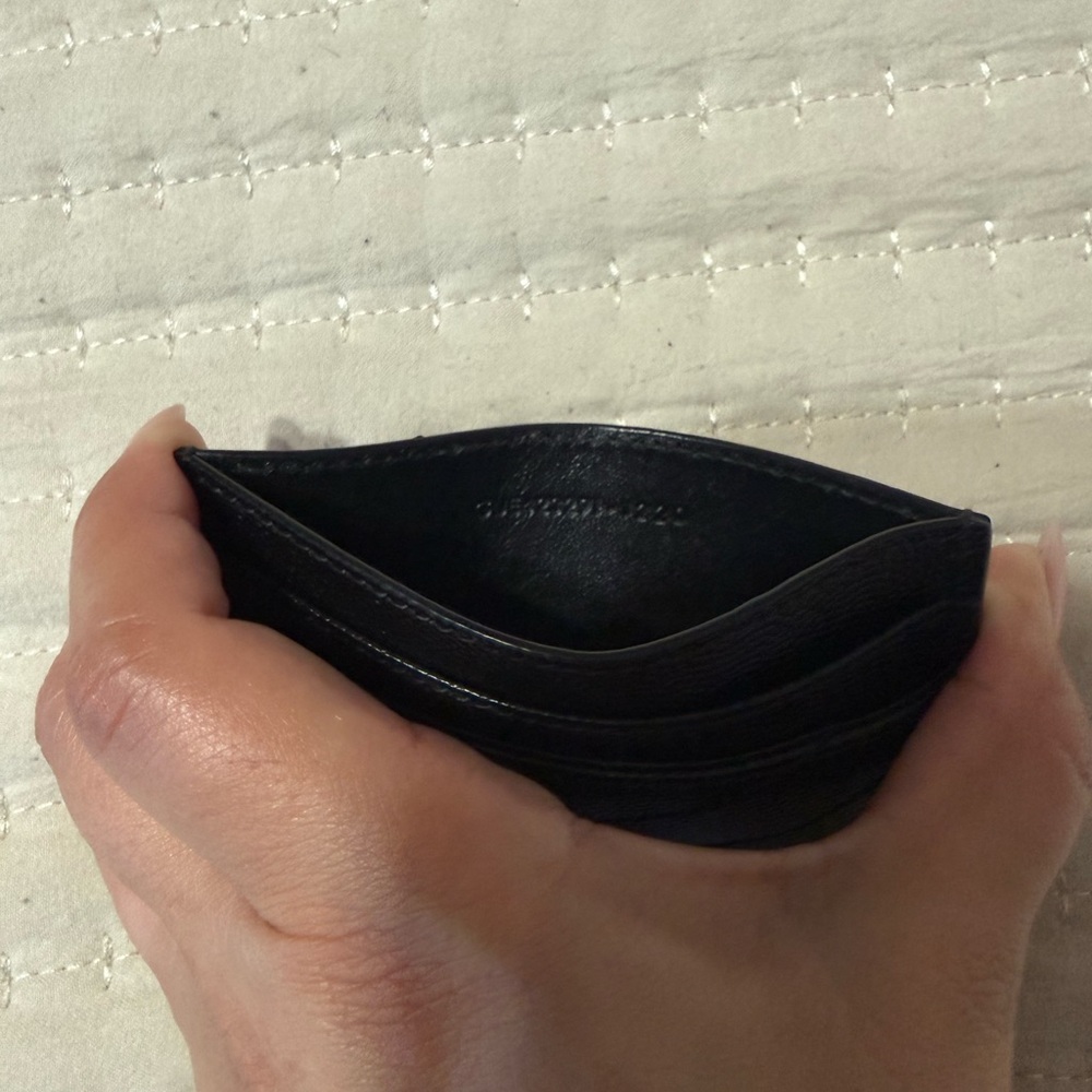 Saint Laurent Black Leather Card Holder - Picture 3 of 4